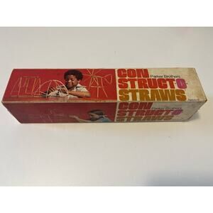 Parker Brothers Vintage 1970's Contructo Straws Building Toy STEM Original Box